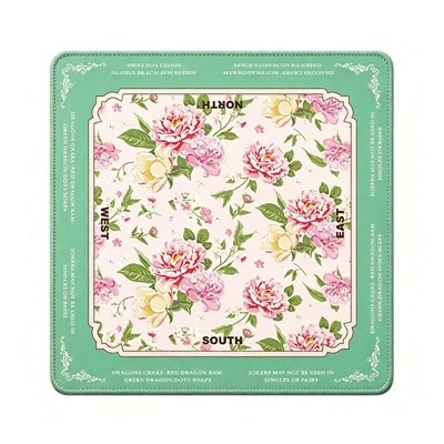 Mahjong Mat s kvetinovým vzorom